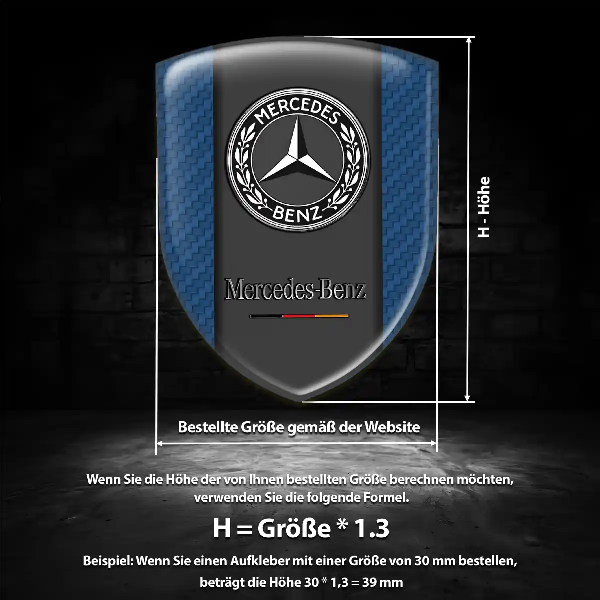 Mercedes Aufkleber Embleme Silikon Limitierte Auflage
