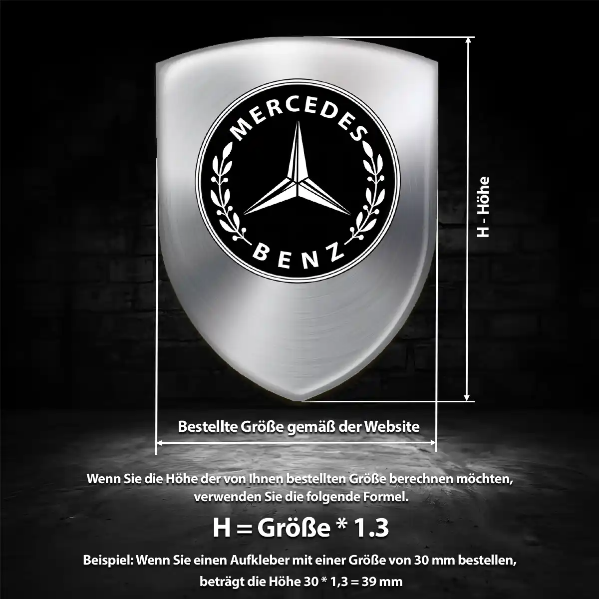 Mercedes Aufkleber Embleme Silikon Premiumqualität