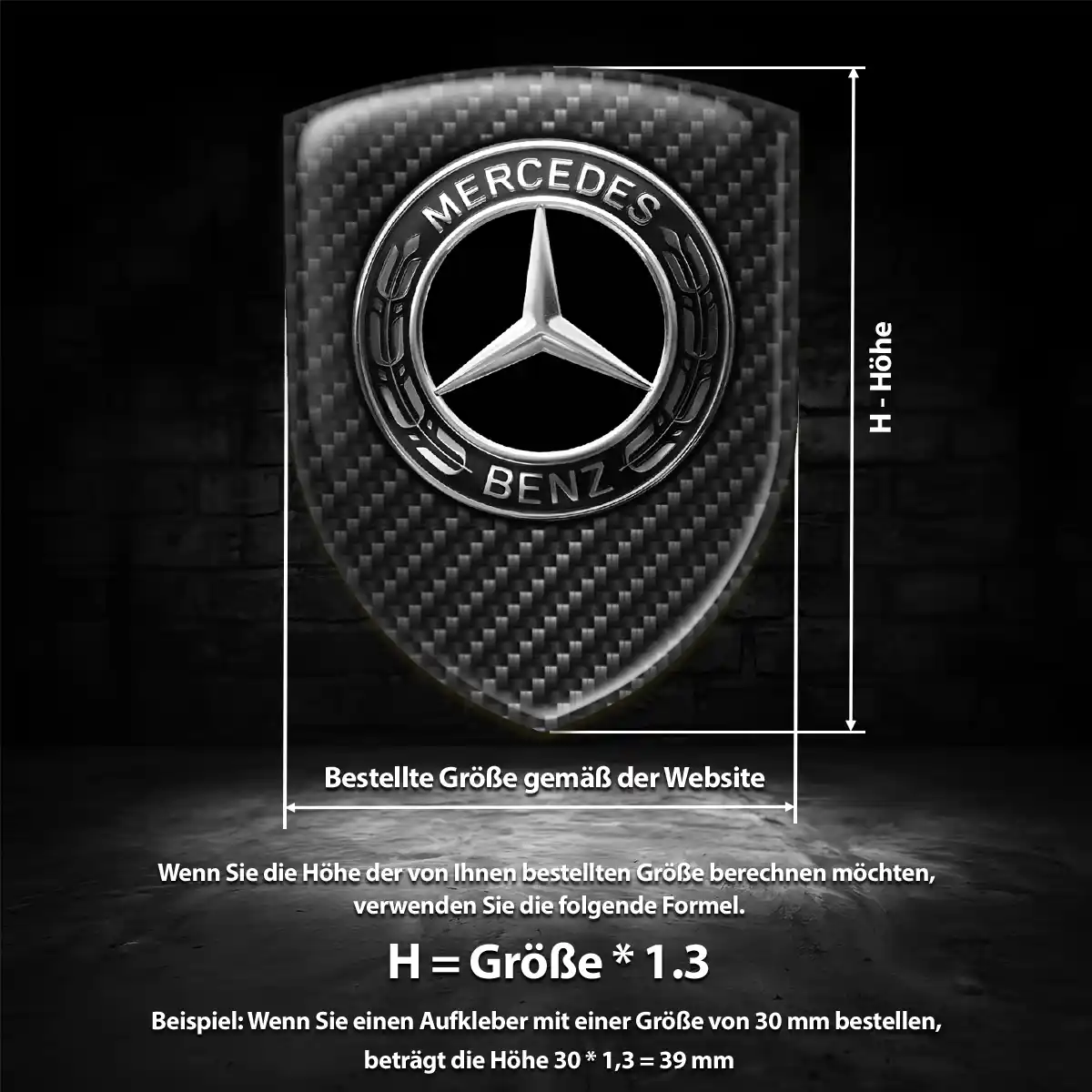 Mercedes Aufkleber Hohe Qualität