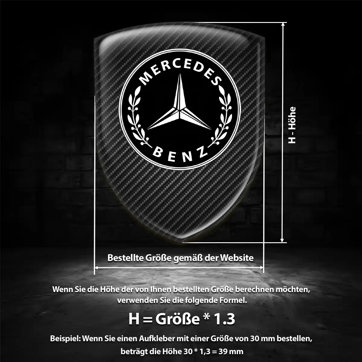 Mercedes Aufkleber Silikon Embleme Auto Hohe Qualität