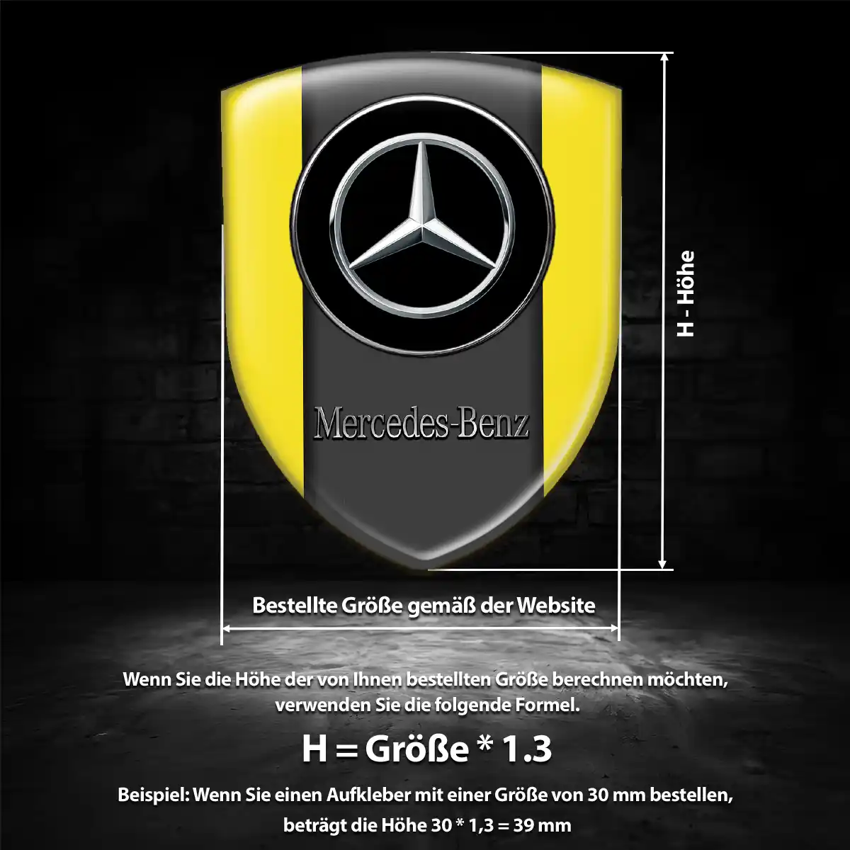 Mercedes Aufkleber Silikon Embleme Auto Limitierte Auflage