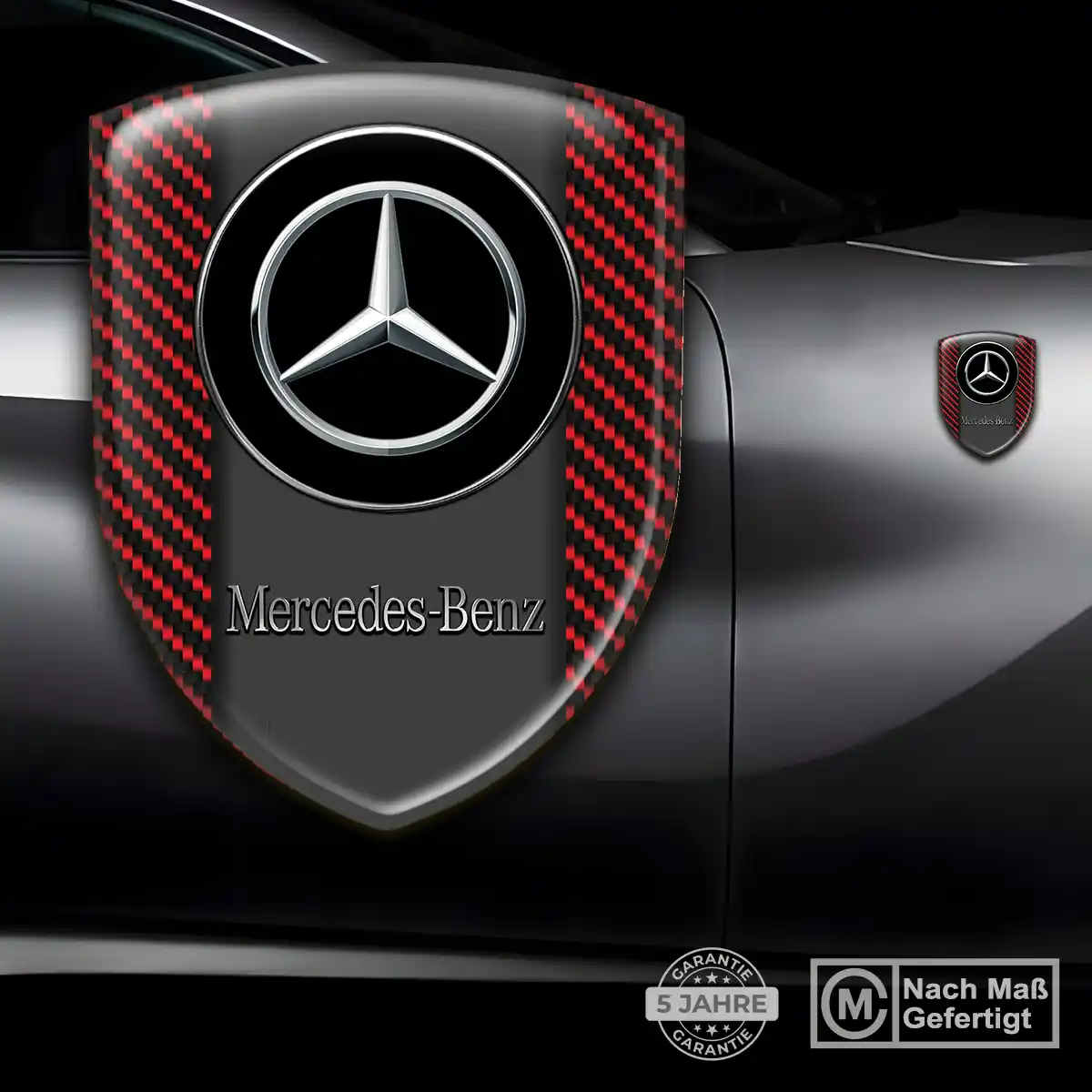 Mercedes Aufkleber Silikon Embleme Auto Premium-Edition