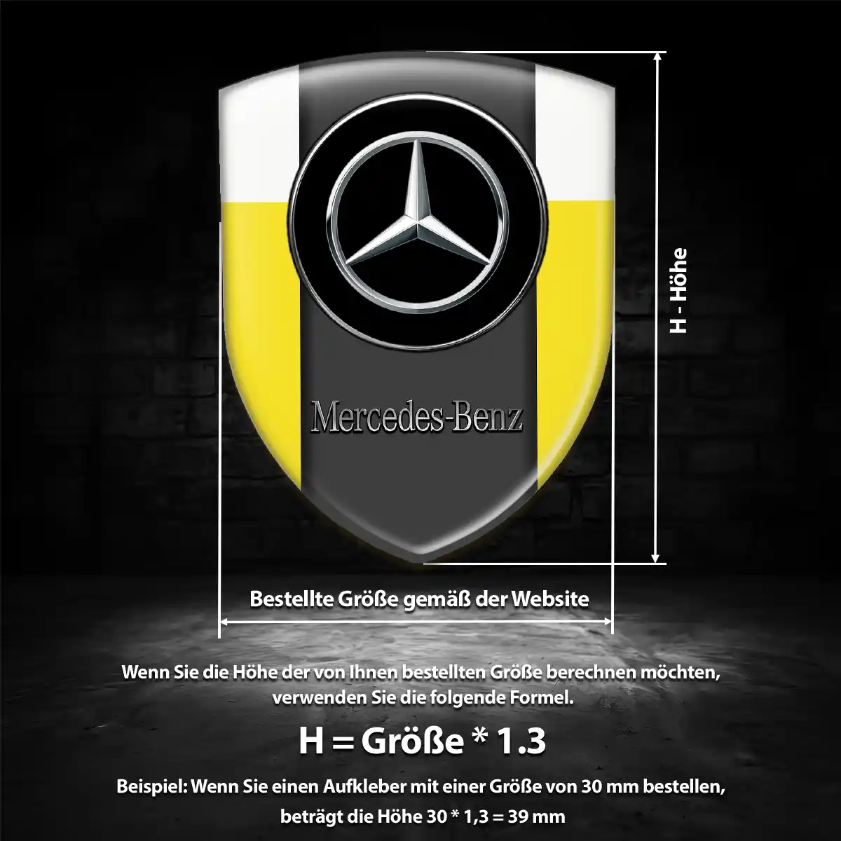Mercedes Aufkleber Silikon Embleme Auto Premiumqualität