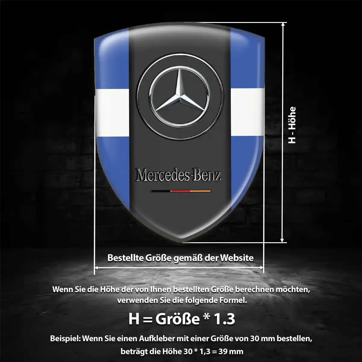 Mercedes Aufkleber Silikon Embleme Auto Stilvolles Design
