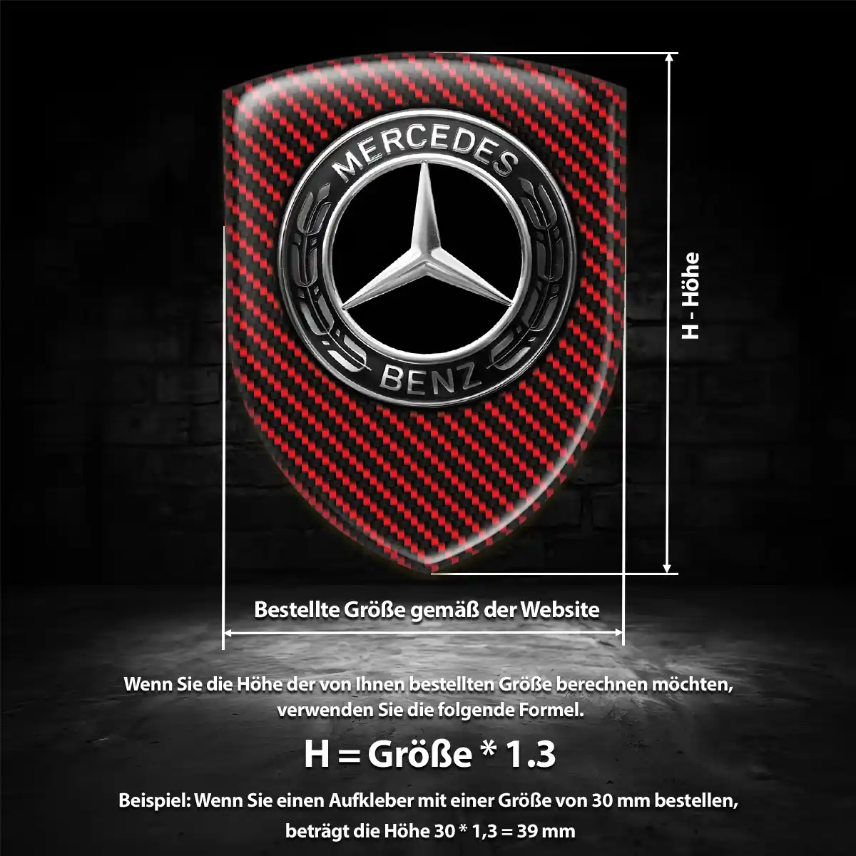 Mercedes Aufkleber Silikon Embleme Luxus-Edition