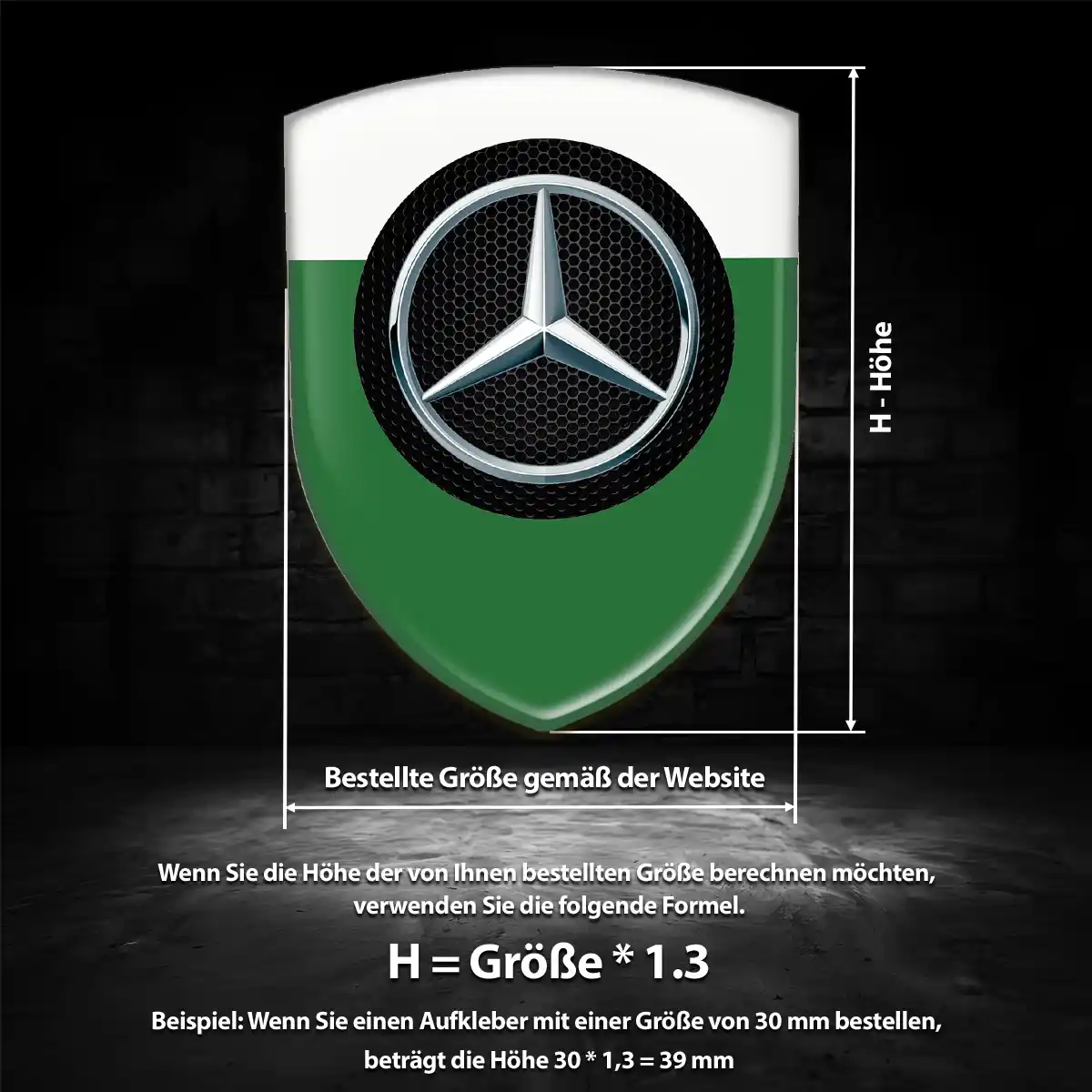 Mercedes Aufkleber Wappen Auto Hohe Qualität