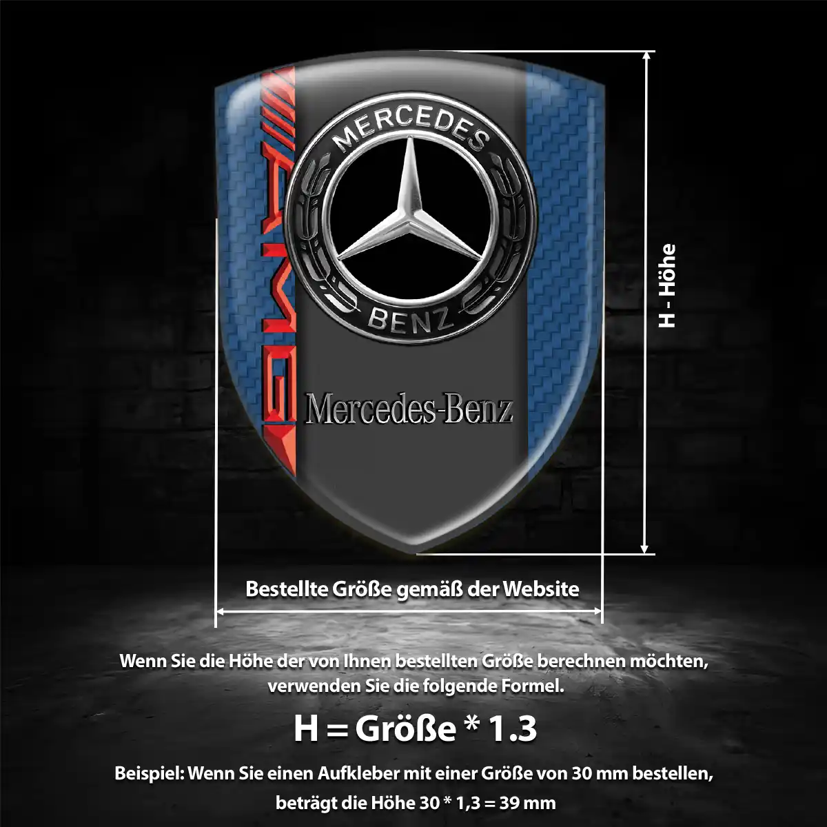 Mercedes Aufkleber Wappen Auto Premiumqualität