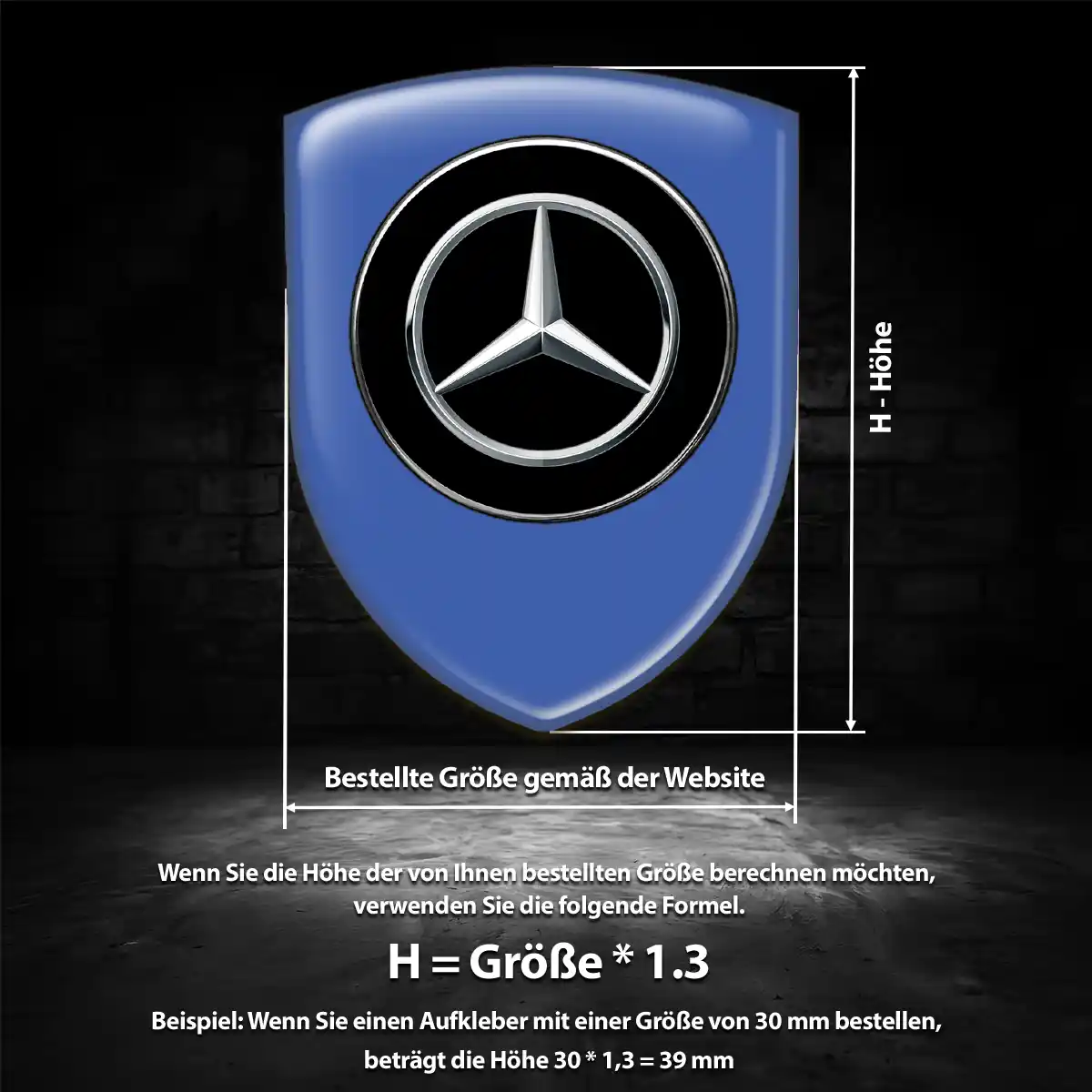 Mercedes Aufkleber Wappen Auto Stilvolles Design