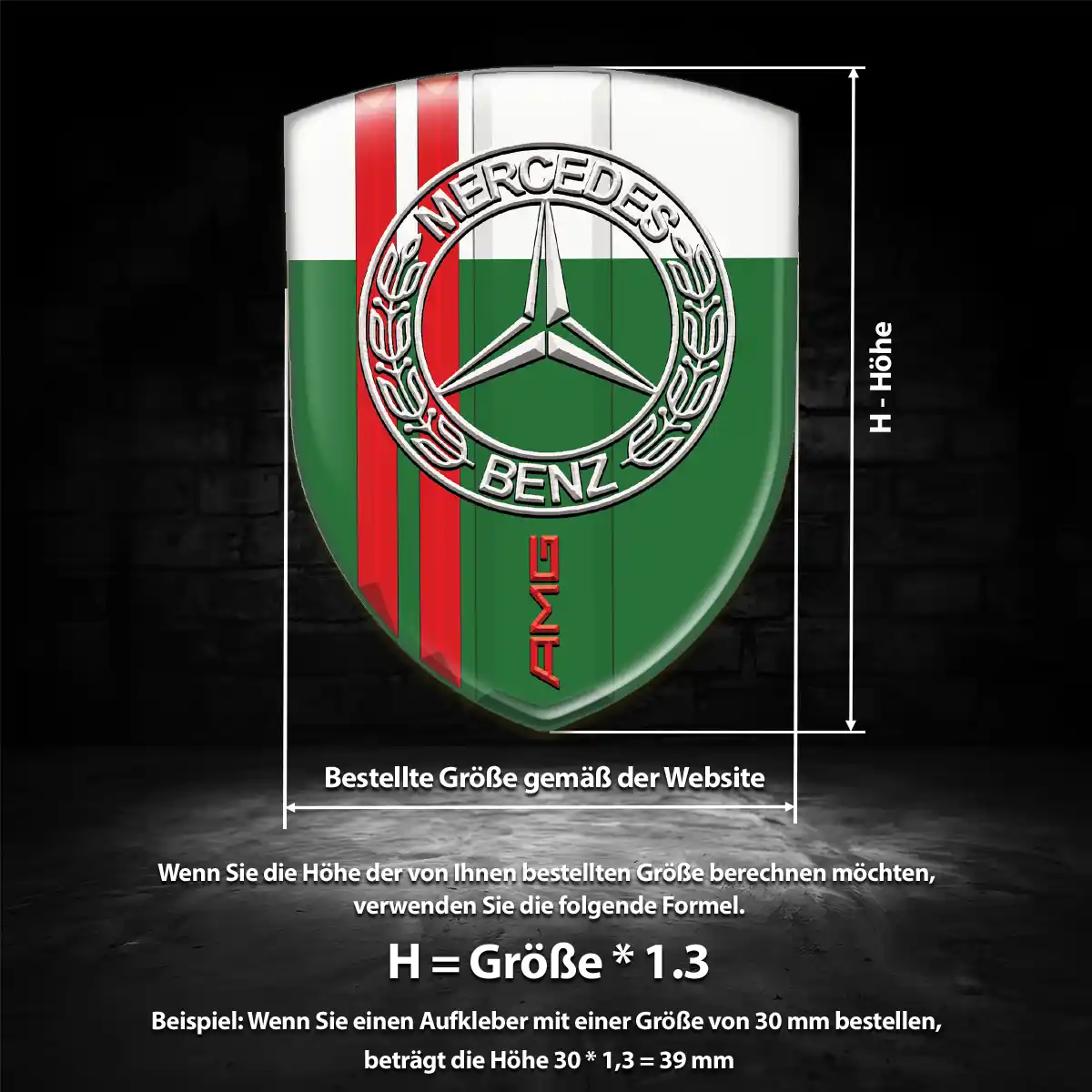 Mercedes Aufkleber Wappen Emblem Auto Hohe Qualität