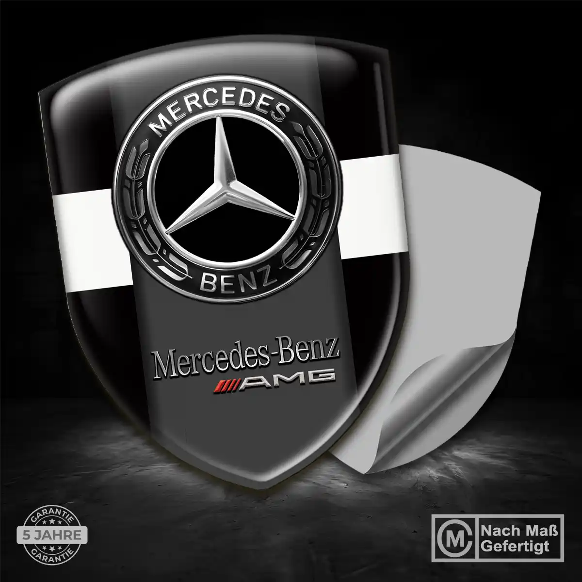 Mercedes Aufkleber Wappen Emblem Auto Premium-Edition
