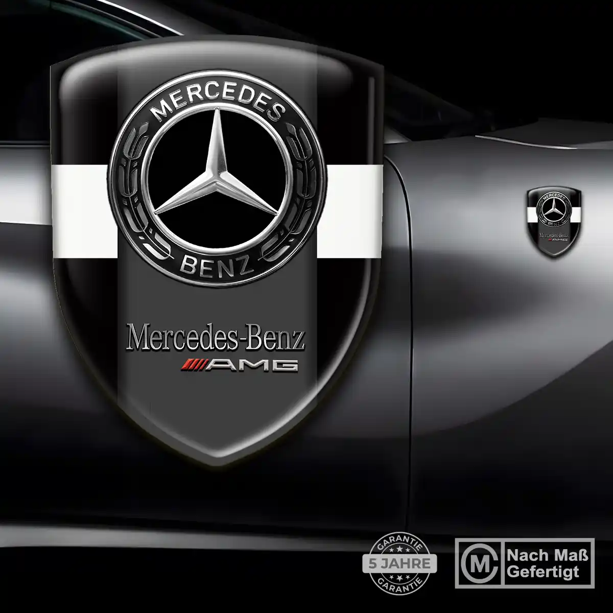 Mercedes Aufkleber Wappen Emblem Auto Premium-Edition