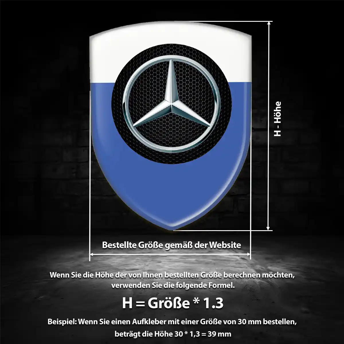 Mercedes Aufkleber Wappen Emblem Auto Premiumqualität