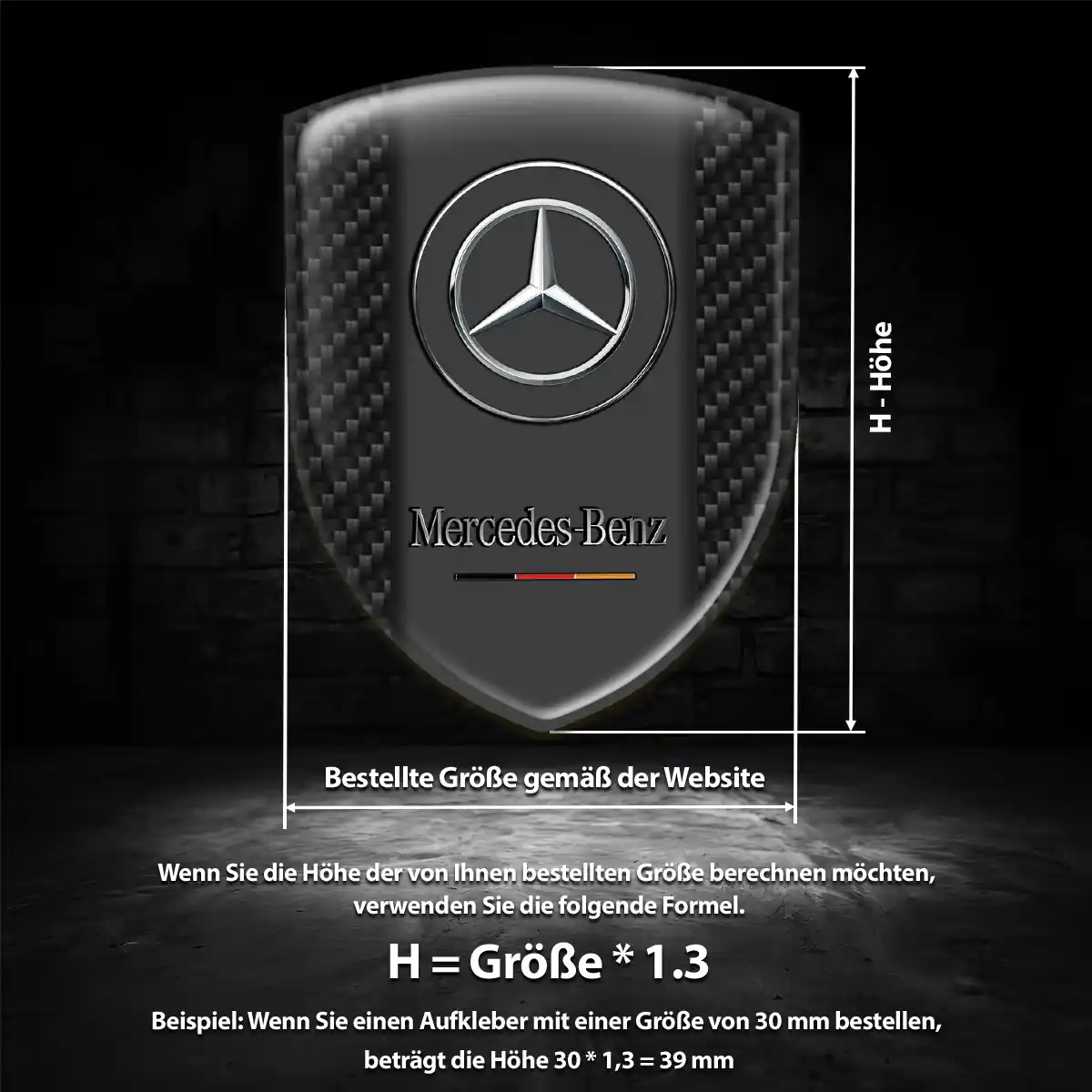 Mercedes Aufkleber Wappen Emblem Auto Stilvolles Design