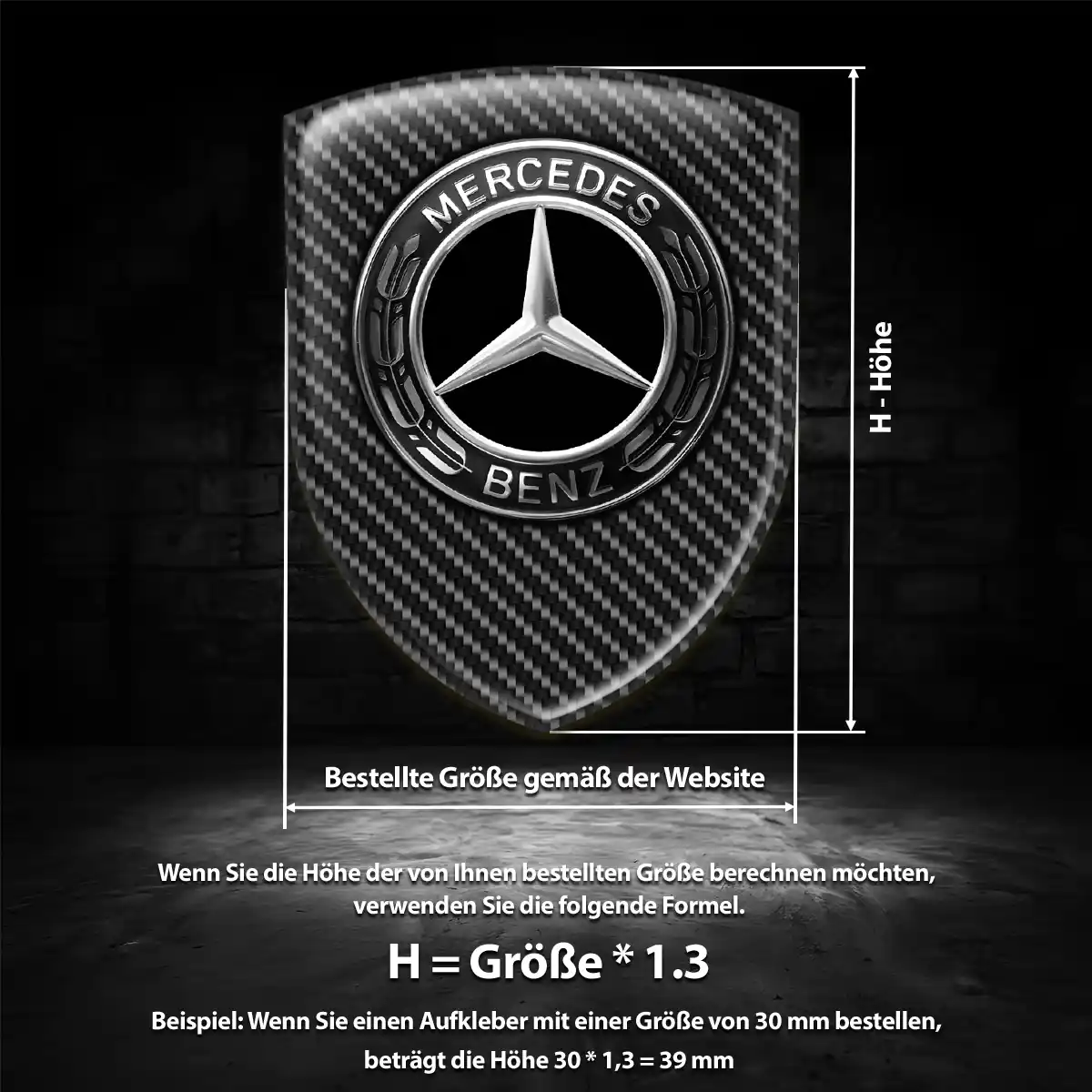 Mercedes Aufkleber Wappen Emblem Hohe Qualität