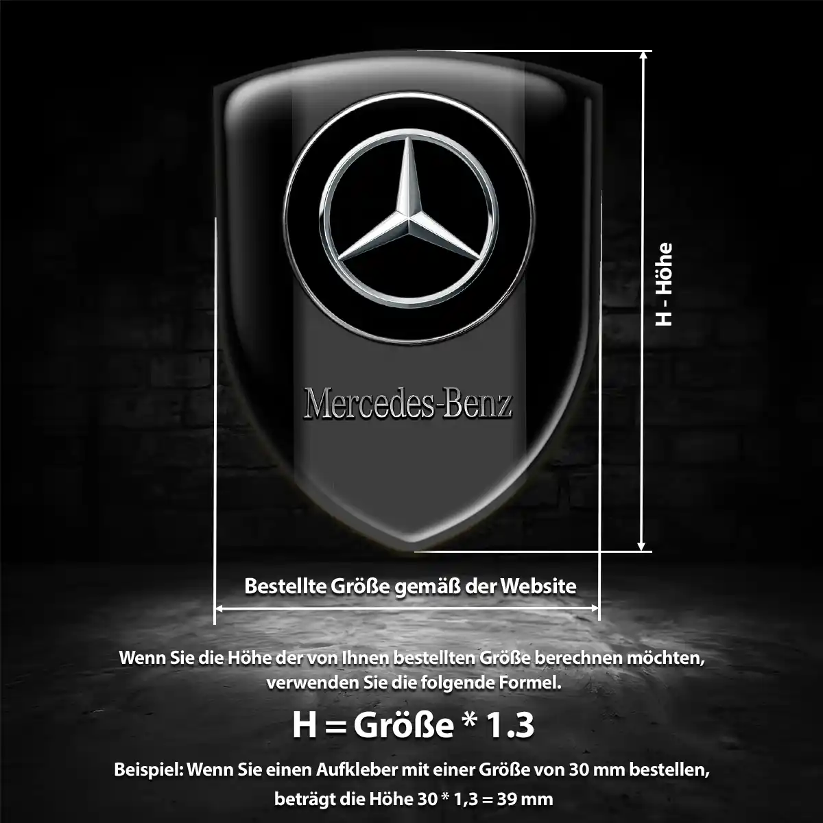 Mercedes Aufkleber Wappen Emblem Limitierte Auflage