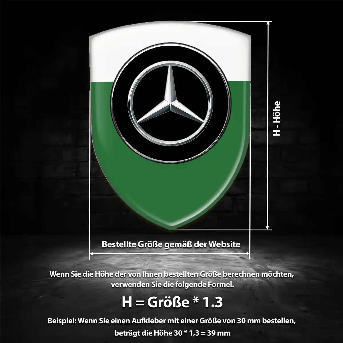 Mercedes Aufkleber Wappen Hohe Qualität