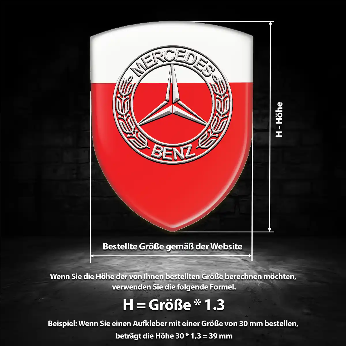 Mercedes Aufkleber Wappen Limitierte Auflage
