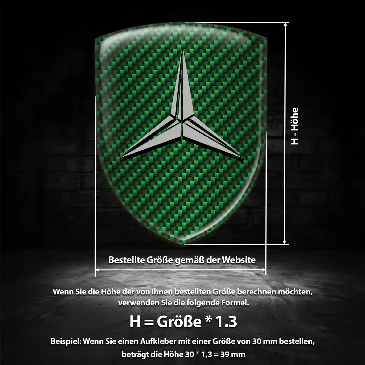 Mercedes Aufkleber Wappen Premium-Edition