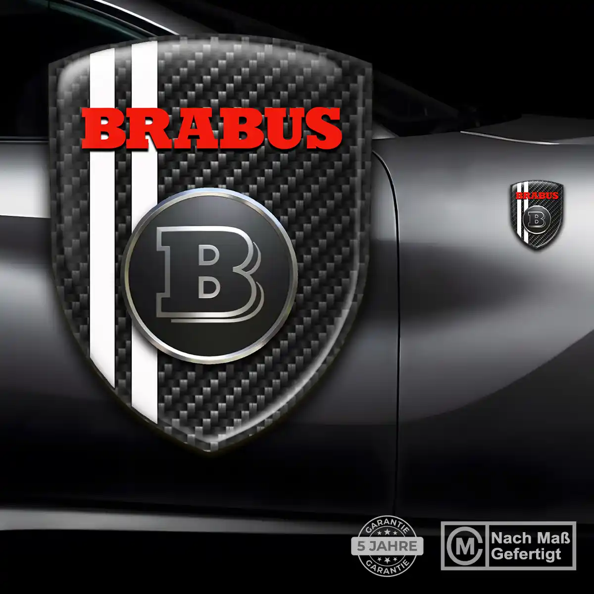 Mercedes Brabus 3D Gel Aufkleber Emblem Stilvolles Design