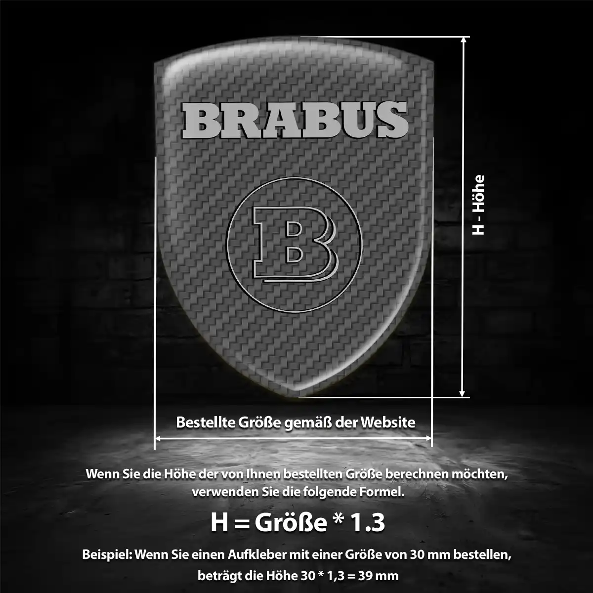Mercedes Brabus 3D Gel Aufkleber Embleme Auto Stilvolles Design