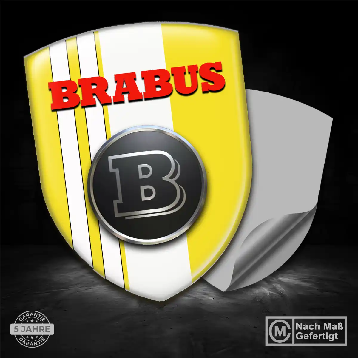 Mercedes Brabus 3D Gel Aufkleber Silikon Auto Stilvolles Design
