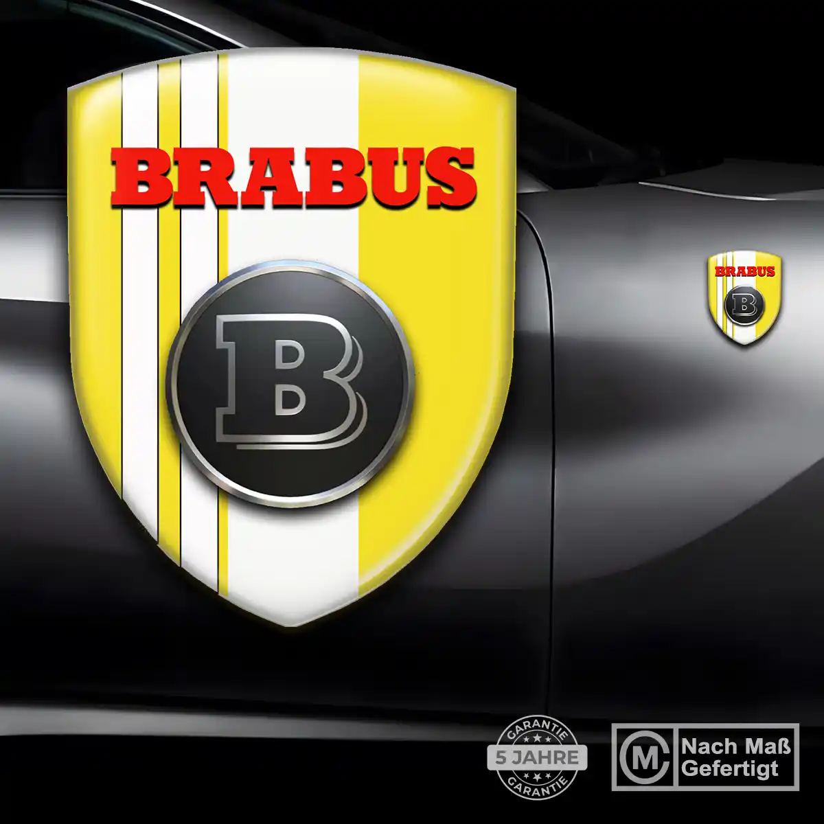 Mercedes Brabus 3D Gel Aufkleber Silikon Auto Stilvolles Design