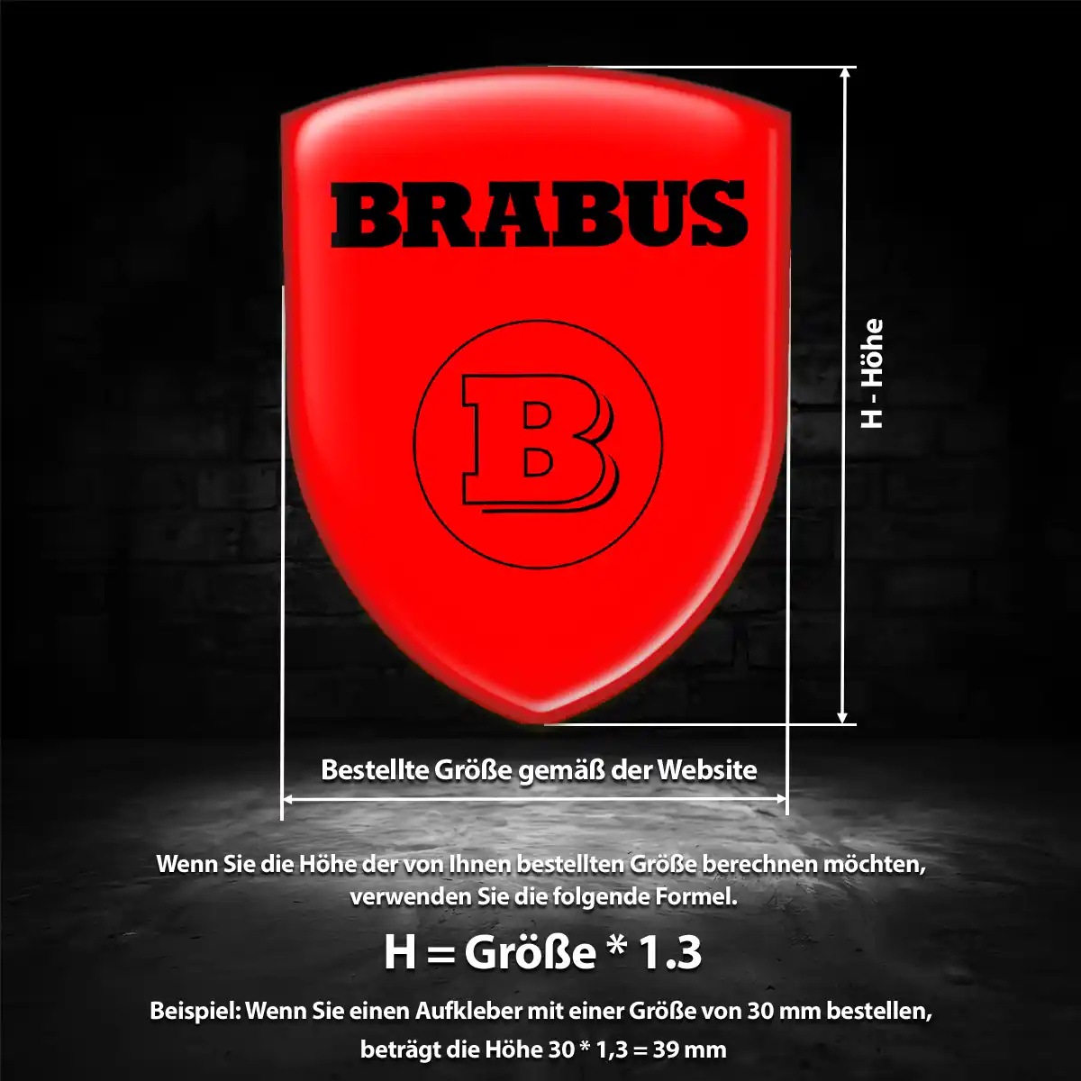 Mercedes Brabus 3D Gel Aufkleber Stilvolles Design