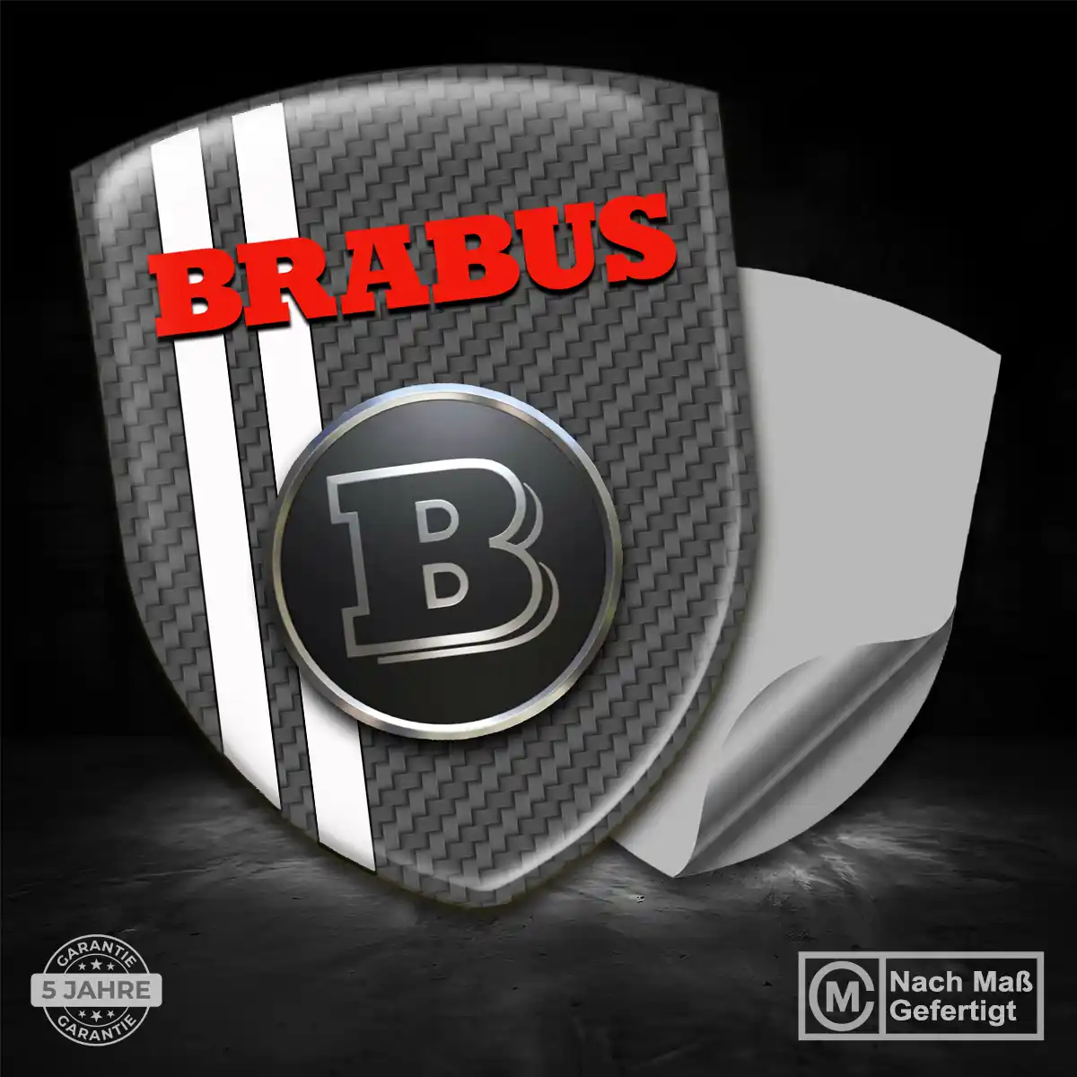 Mercedes Brabus 3D Gel Aufkleber Wappen Auto Stilvolles Design