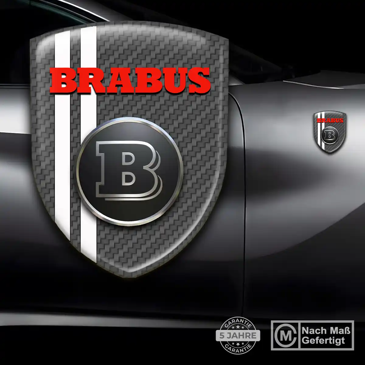 Mercedes Brabus 3D Gel Aufkleber Wappen Auto Stilvolles Design