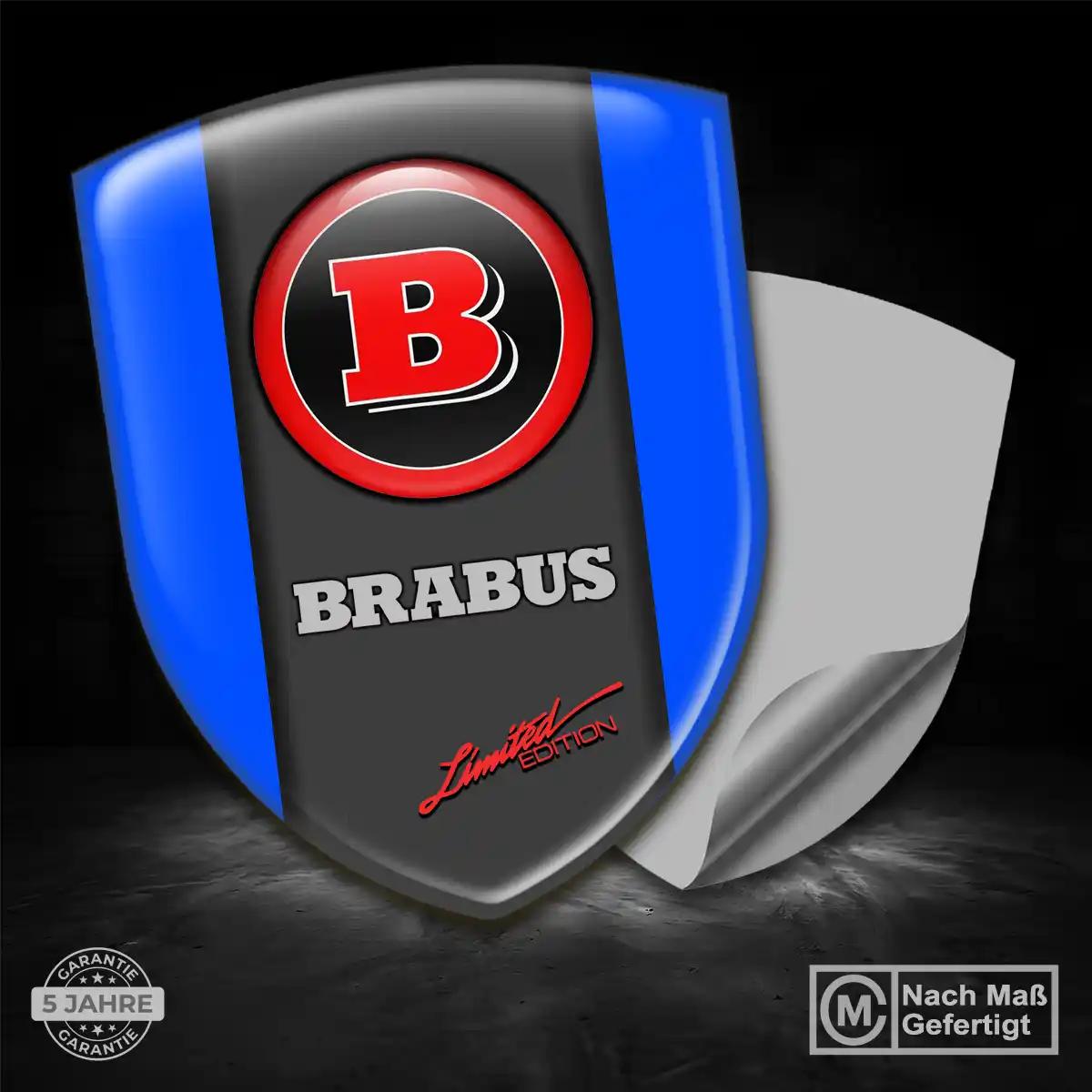 Mercedes Brabus 3D Gel Aufkleber Wappen Hohe Qualität