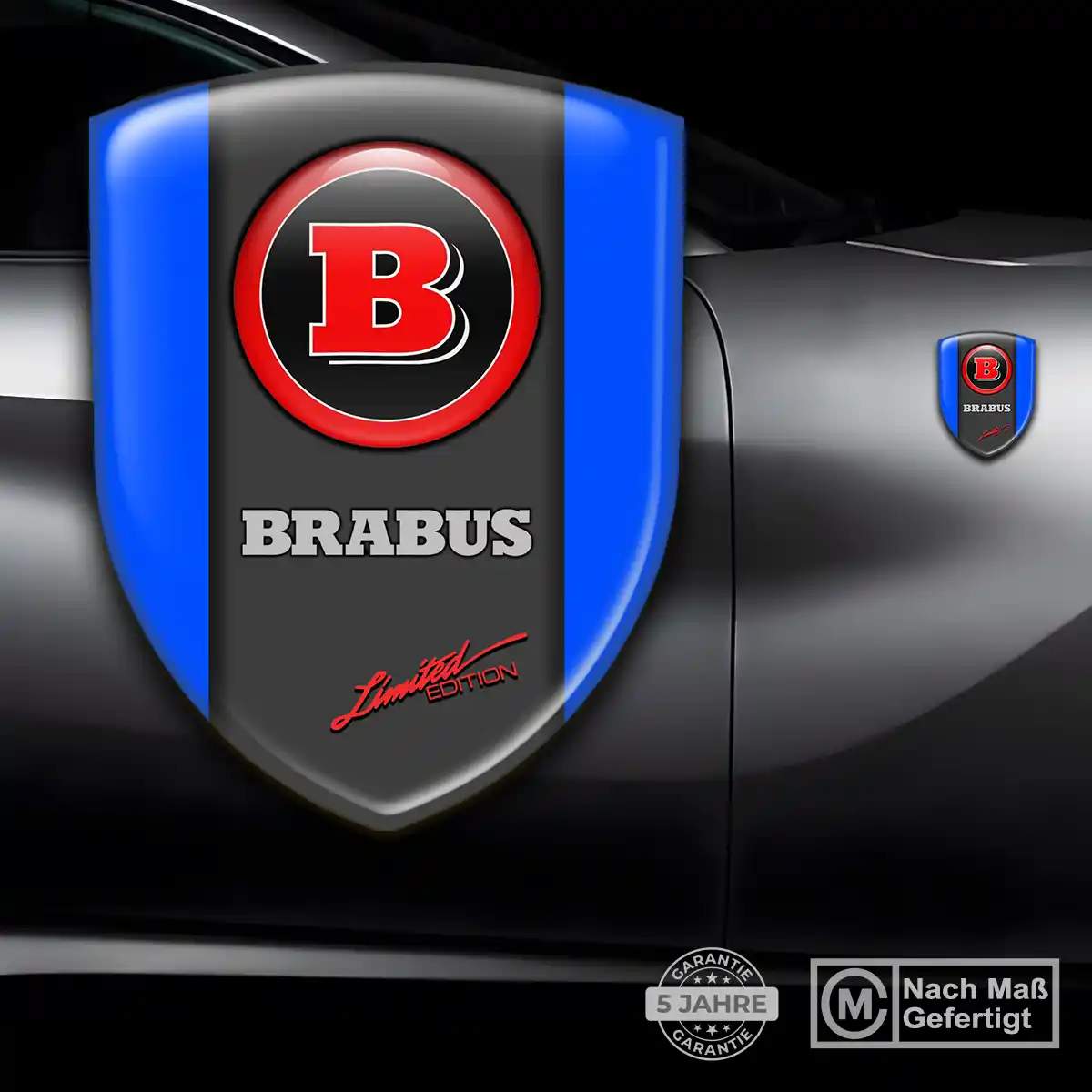 Mercedes Brabus 3D Gel Aufkleber Wappen Hohe Qualität
