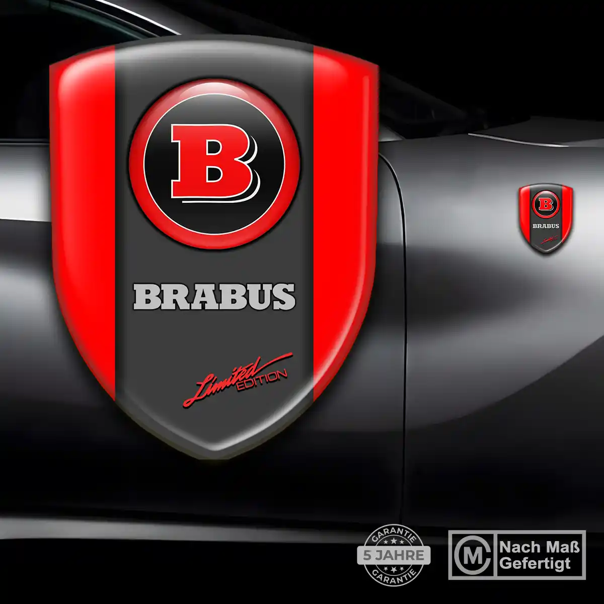 Mercedes Brabus 3D Gel Aufkleber Wappen Stilvolles Design