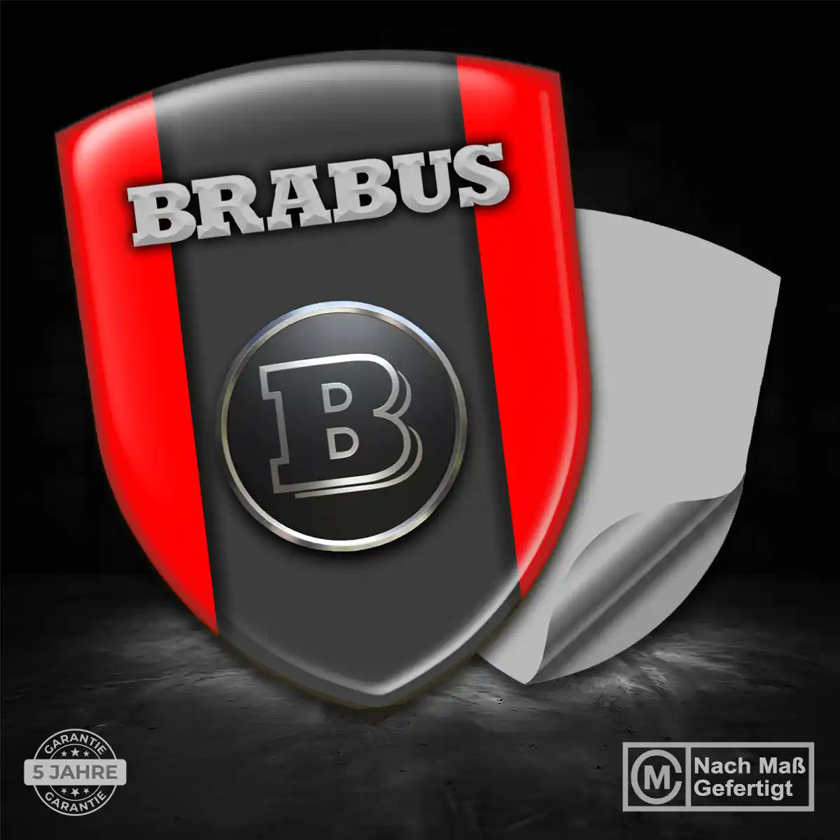 Mercedes Brabus Aufkleber 3D Gel Emblem Stilvolles Design