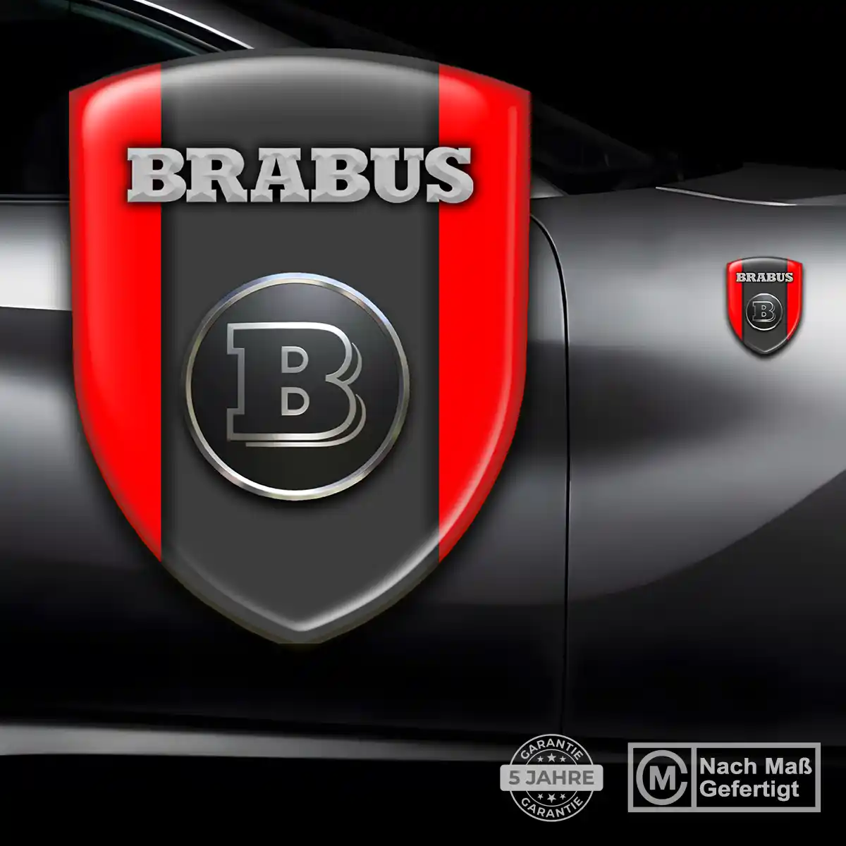 Mercedes Brabus Aufkleber 3D Gel Emblem Stilvolles Design