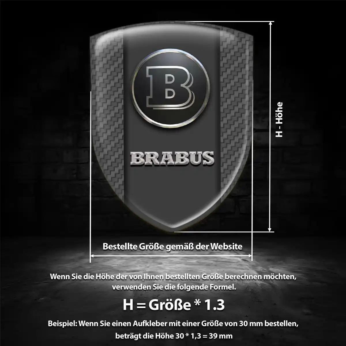 Mercedes Brabus Aufkleber 3D Gel Embleme Auto Stilvolles Design