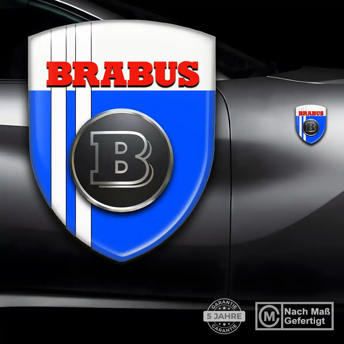 Mercedes Brabus Aufkleber 3D Gel Embleme Stilvolles Design