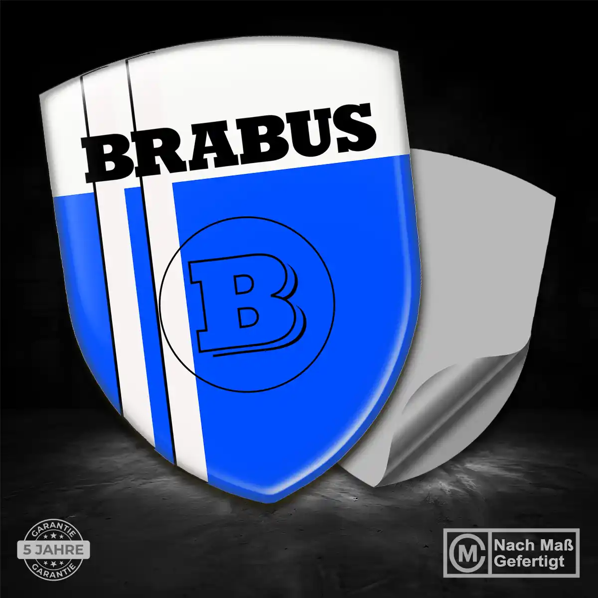 Mercedes Brabus Aufkleber 3D Gel Silikon Auto Stilvolles Design