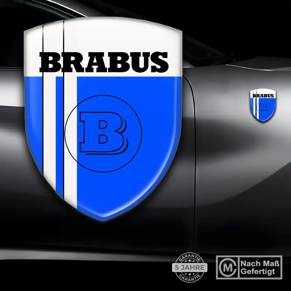 Mercedes Brabus Aufkleber 3D Gel Silikon Auto Stilvolles Design