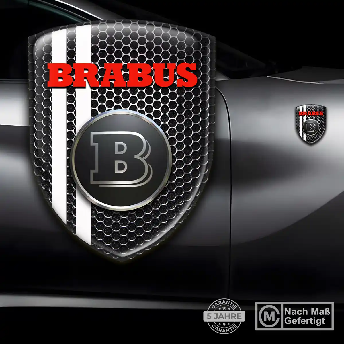 Mercedes Brabus Aufkleber 3D Gel Silikon Stilvolles Design