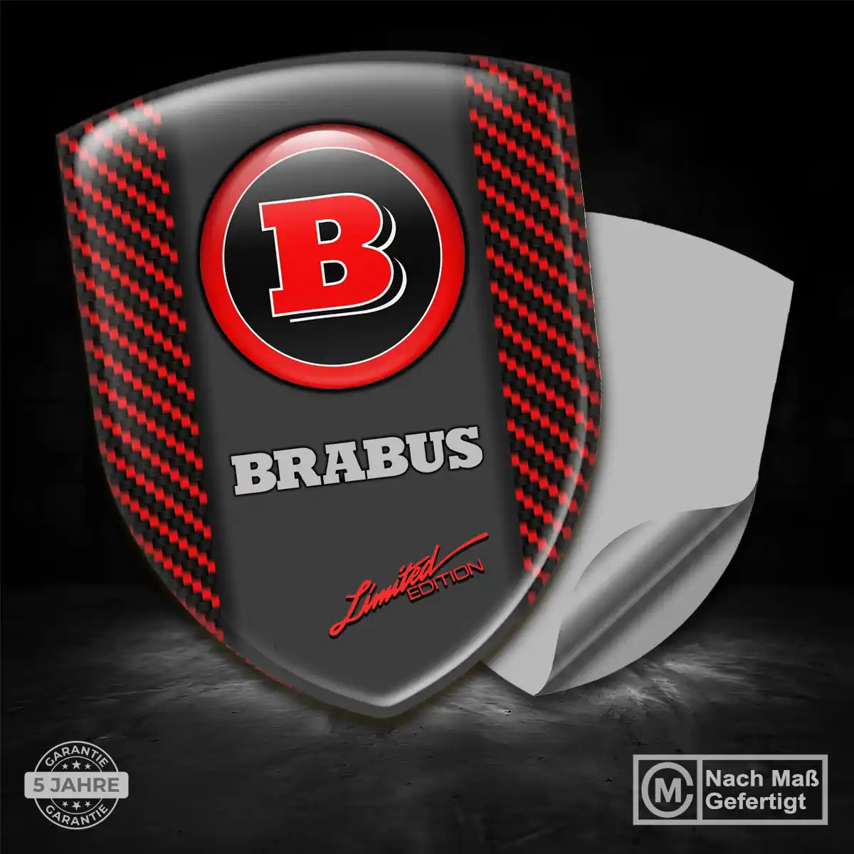 Mercedes Brabus Aufkleber 3D Gel Wappen Auto Stilvolles Design