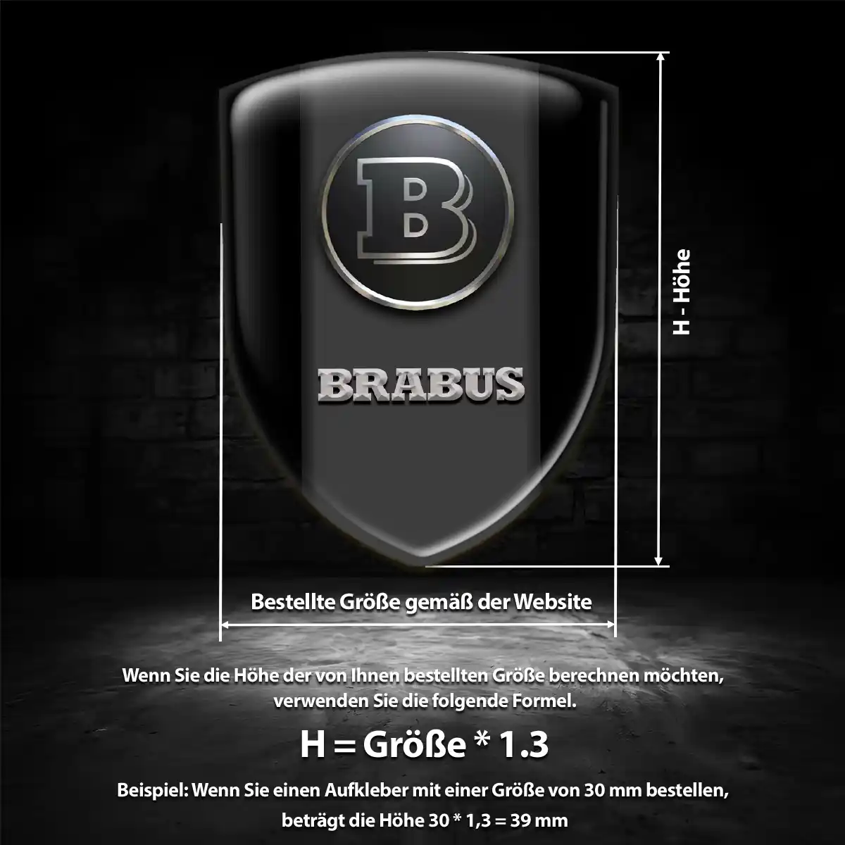 Mercedes Brabus Aufkleber Auto Hohe Qualität