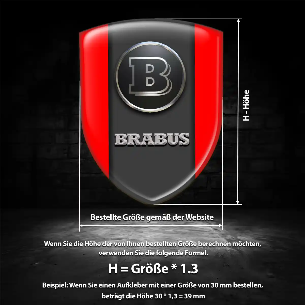 Mercedes Brabus Aufkleber Emblem Auto Hohe Qualität