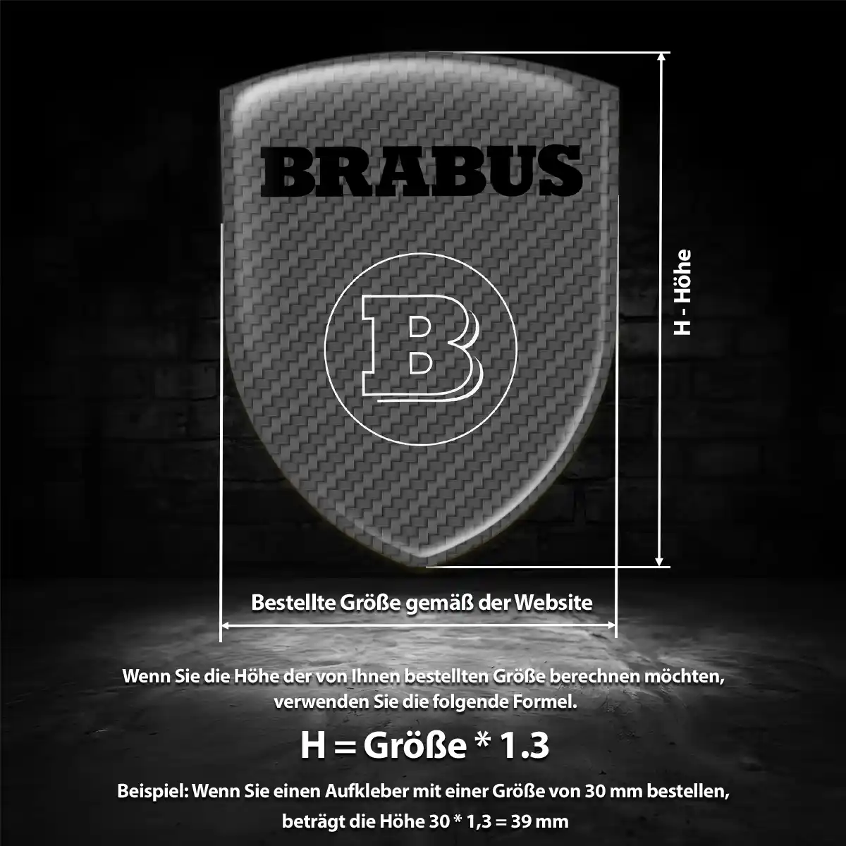 Mercedes Brabus Aufkleber Emblem Auto Stilvolles Design