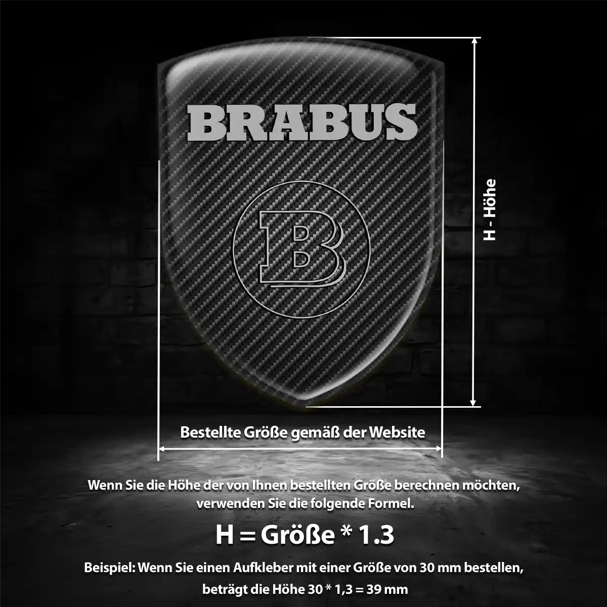 Mercedes Brabus Aufkleber Emblem Stilvolles Design