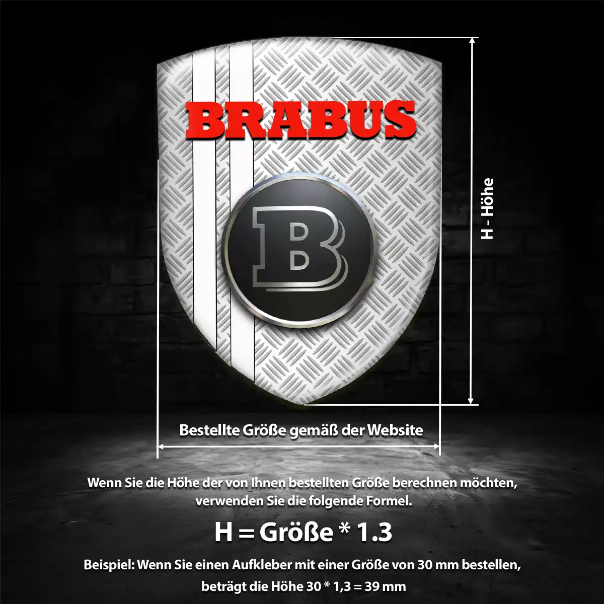 Mercedes Brabus Aufkleber Emblem Wappen Auto Stilvolles Design
