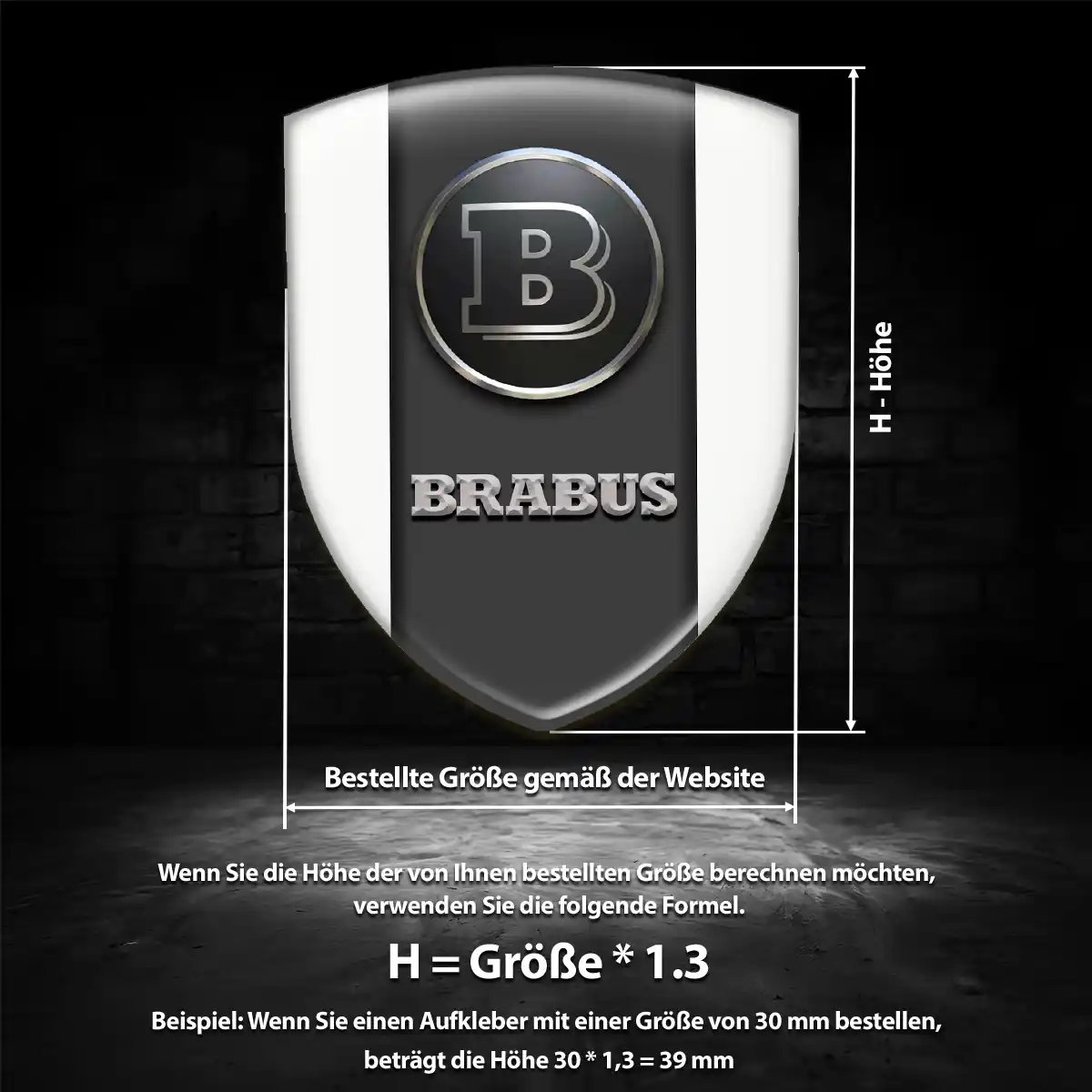Mercedes Brabus Aufkleber Emblem Wappen Stilvolles Design