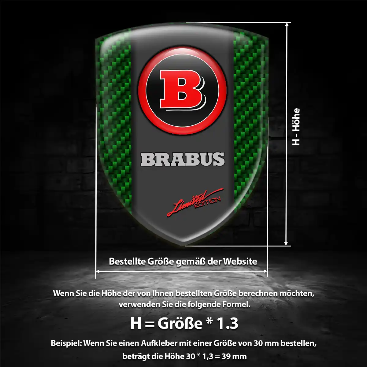 Mercedes Brabus Aufkleber Embleme Silikon Auto Stilvolles Design
