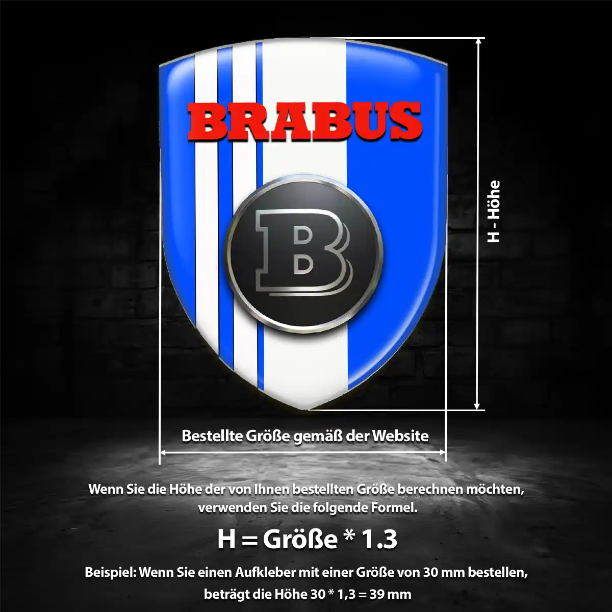 Mercedes Brabus Aufkleber Embleme Silikon Hohe Qualität