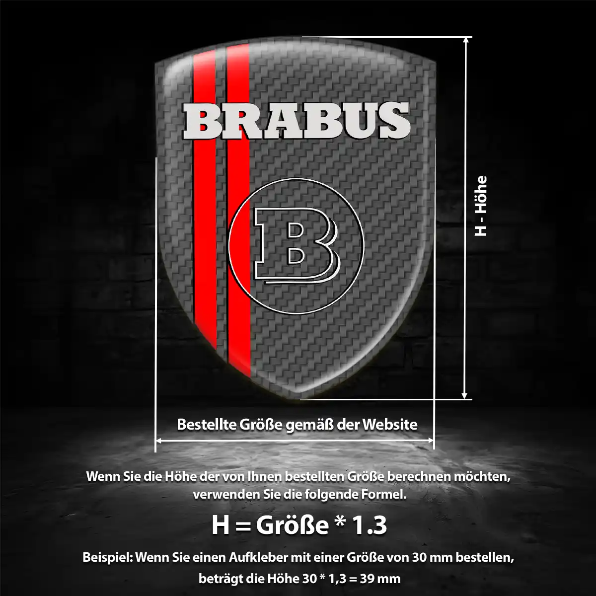 Mercedes Brabus Aufkleber Embleme Silikon Stilvolles Design