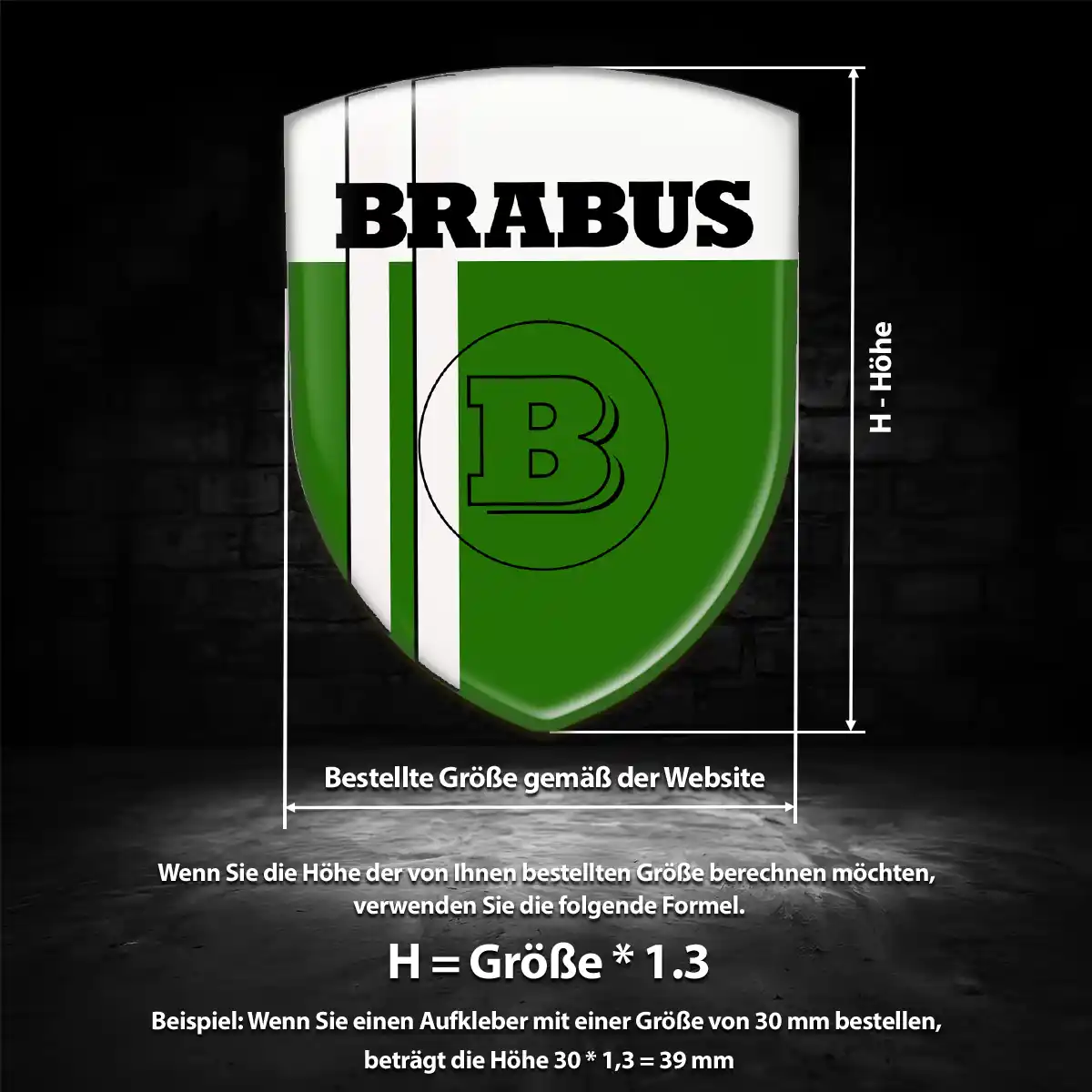 Mercedes Brabus Aufkleber Hohe Qualität